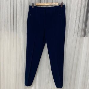 Akris Punto Blue Straight/Slim Legs Ankle Stretchy Pant! Size 6
